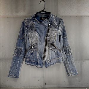 Jean motorcycle style woman jacket. Size XS
